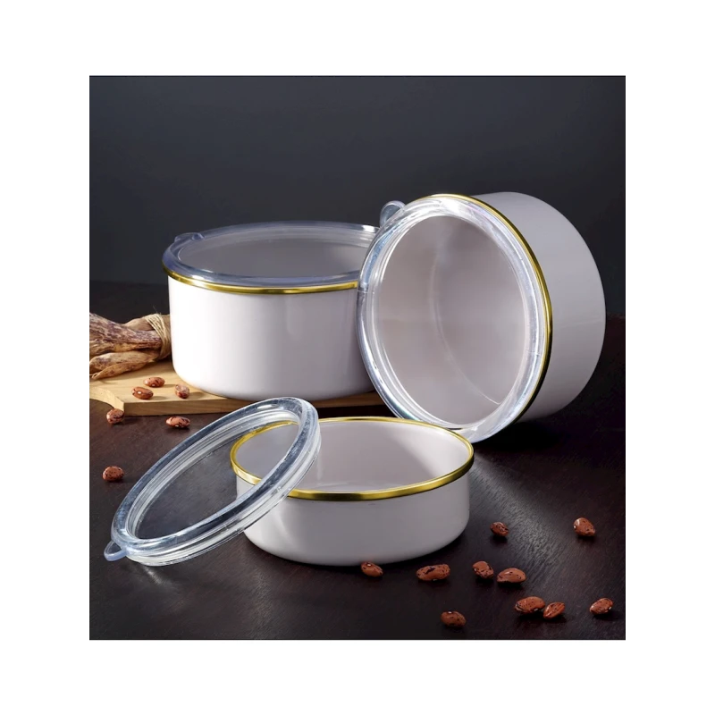 Konteyner dəsti Bonera 4958, mina, krem, 14/16/18 sm, 6 parça