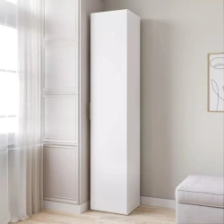 Шкаф Art Mebel 1, 210x60x45 см, ламинат, белый