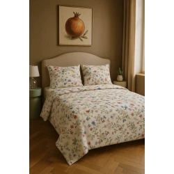 Yataq dəsti Narlı 1467, mələfə 240x260 sm, yorğan üzü 200x220 sm, yastıq üzü 50x70 sm 2 əd, polikotton, ikinəfərlik, rəngbərəng