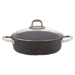 Сотейник Burner Elis Black Stone Granite, черный, 26x7.5 см