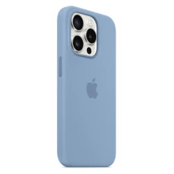Çexol Apple Silicone Case with MagSafe iPhone 15 Pro üçün - Winter Blue Çexol Apple Silicone Case with MagSafe iPhone 15 Pro üçün - Winter Blue