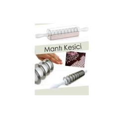 Xəmir kəsmək üçün oxlov OH55, 42x6 sm, plastik/dəmir, ağ