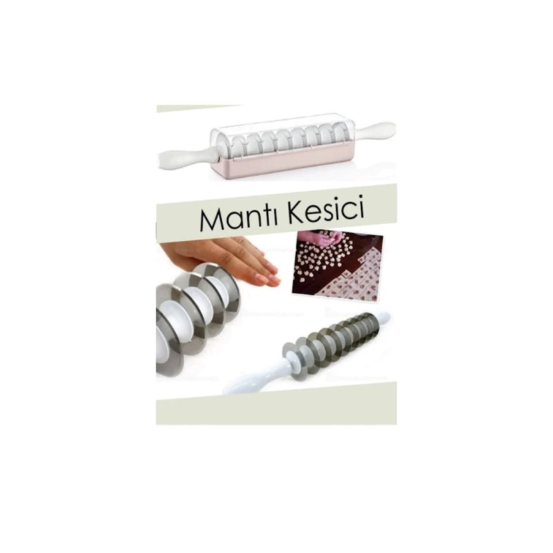 Xəmir kəsmək üçün oxlov OH55, 42x6 sm, plastik/dəmir, ağ