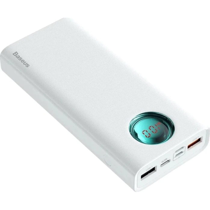 Внешний аккумулятор Baseus Amblight Digital Display PD3.0+QC3.0 18W 20000mAh White (PPALL-LG02)