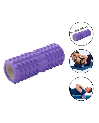 Tikanlı masaj roliki Gymnic 1003, bənövşəyi, 45 sm