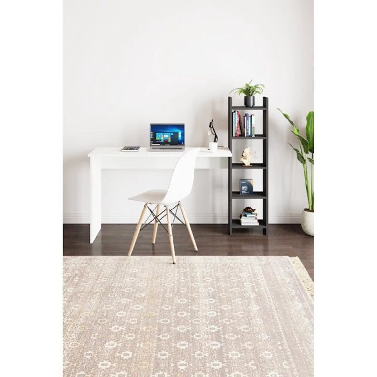 Компьютерный стол Art Mebel House 133, белый/черный, 120x150x60 см