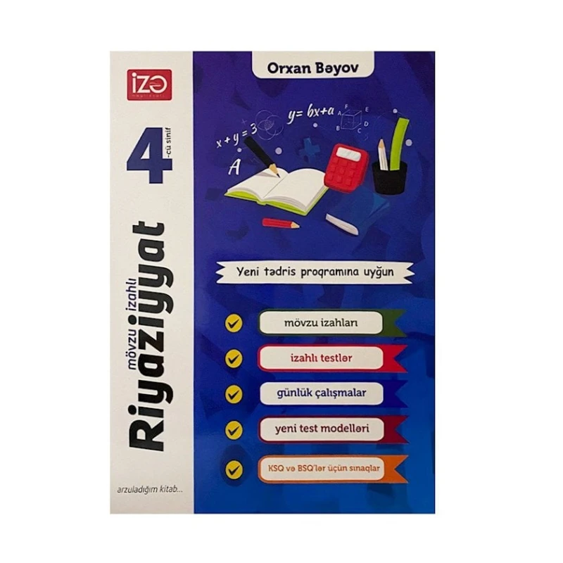 Книга İzə Nəşriyyatı Riyaziyyat 4-cü sinif, O.Bəyov
