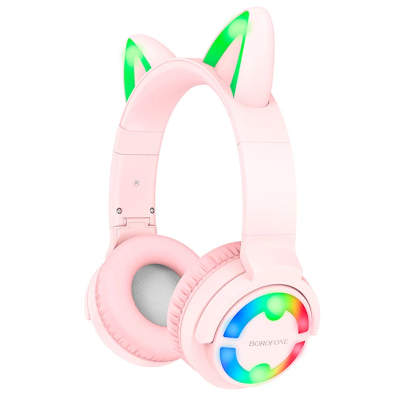 Беспроводные наушники Borofone BO18 Cat Ear Pink Беспроводные наушники Borofone BO18 Cat Ear Pink