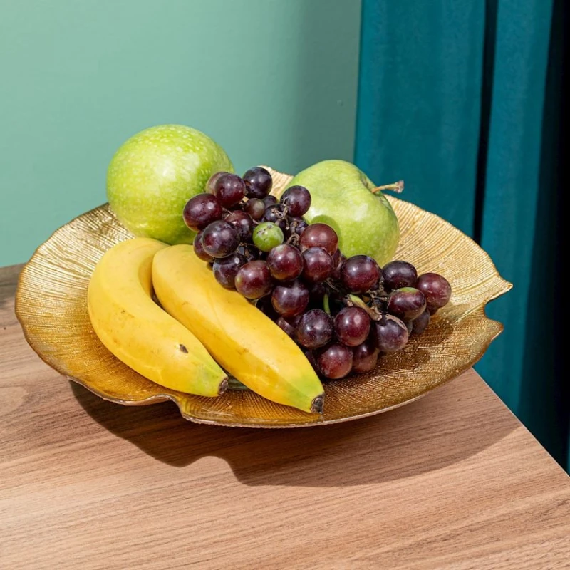 Фруктовница Serwant Sekua, 30 см, стекло, золотистый