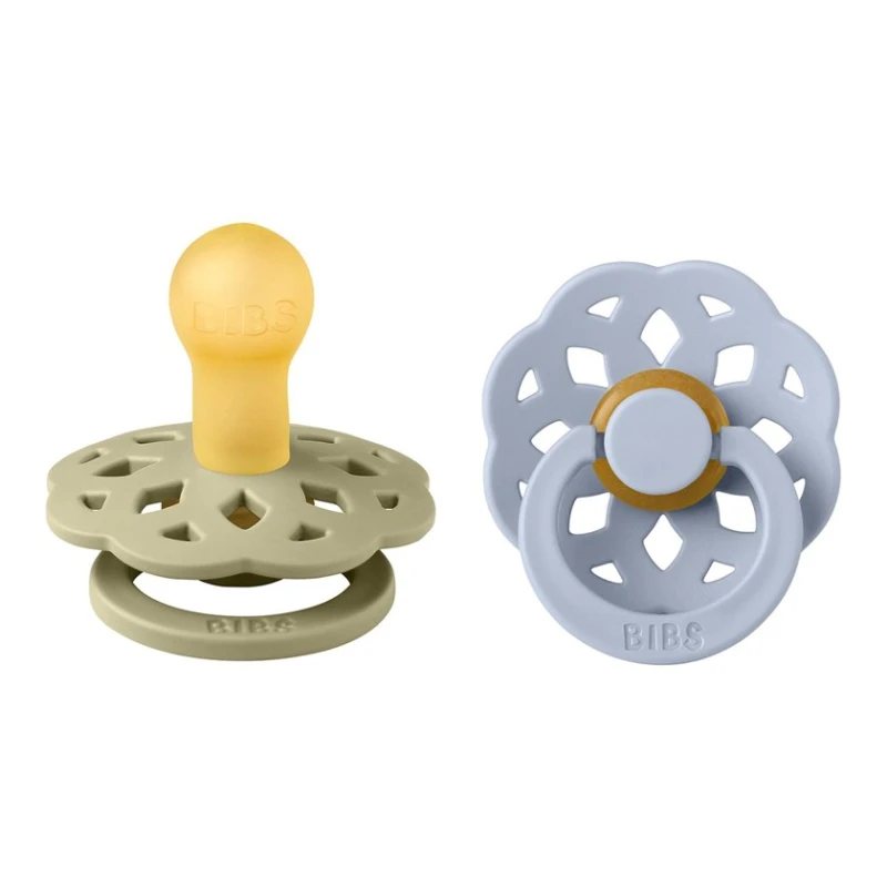 Набор пустышек Bibs Boheme, 0-6 месяцев, 2 шт, зеленый/голубой