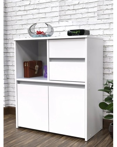 Komod 3563, LDSP, ağ, 78x35x78 sm