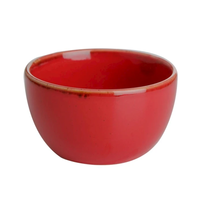 Сахарница Porland Red, фарфор, красная, 10x5.5 см, 210 мл