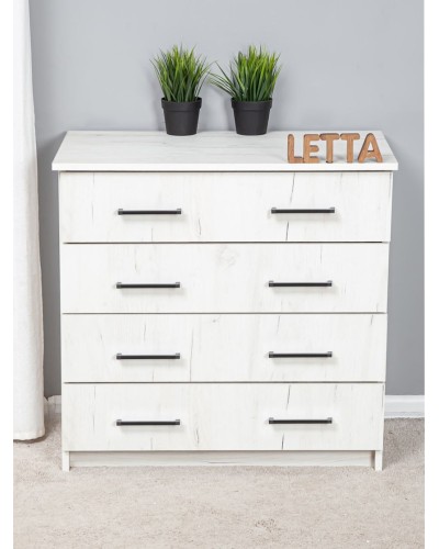 Tumba Letta, LDSP, ağ, 72х40х75 sm
