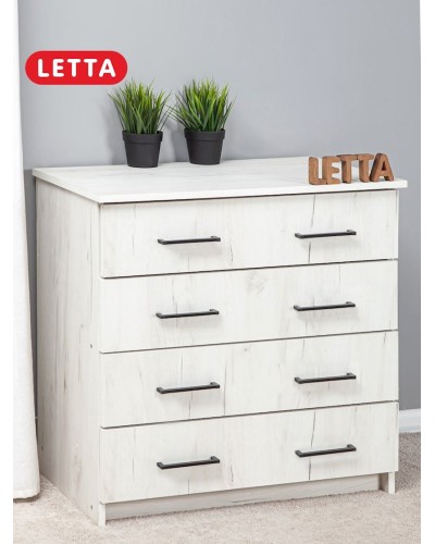 Tumba Letta, LDSP, ağ, 72х40х75 sm