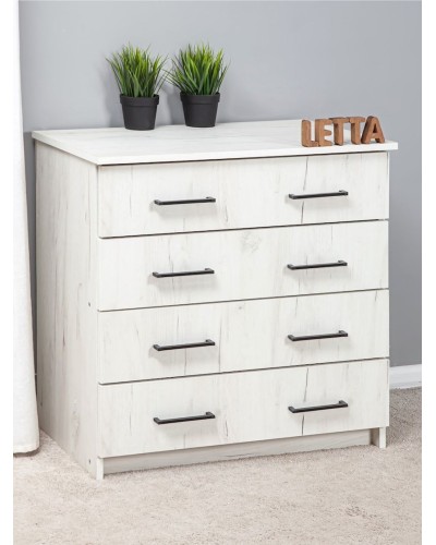 Tumba Letta, LDSP, ağ, 72х40х75 sm