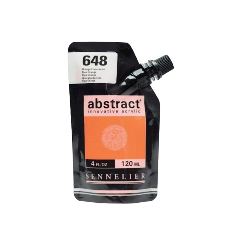 Акриловая краска Sennelier Abstract 648 Fluo Orange, 120 мл