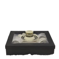 Кофейный сервиз Yağmur SHA-00003398, разноцветный, 6 чашек, 6 блюдец