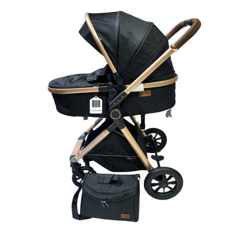 Детская коляска Kidilo VL-KIDS-086, от 0 лет, черный