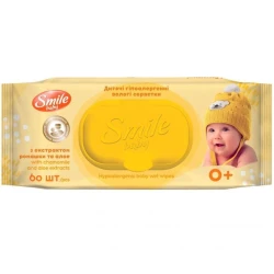 Детские влажные салфетки Smile Baby 60 шт
