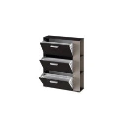 Тумба для обуви Art Mebel, ЛДСП, белая/венге, 30х50х130 см