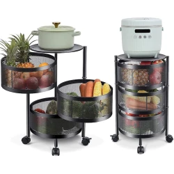 Кухонная тележка Home Cube, металл, черная, 30х30х60 см Кухонная тележка Home Cube, металл, черная, 30х30х60 см