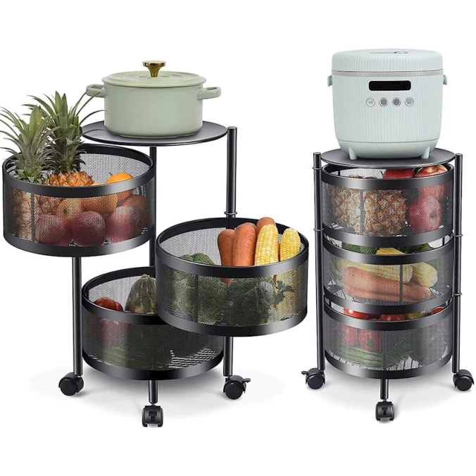 Кухонная тележка Home Cube, металл, черная, 30х30х60 см Кухонная тележка Home Cube, металл, черная, 30х30х60 см