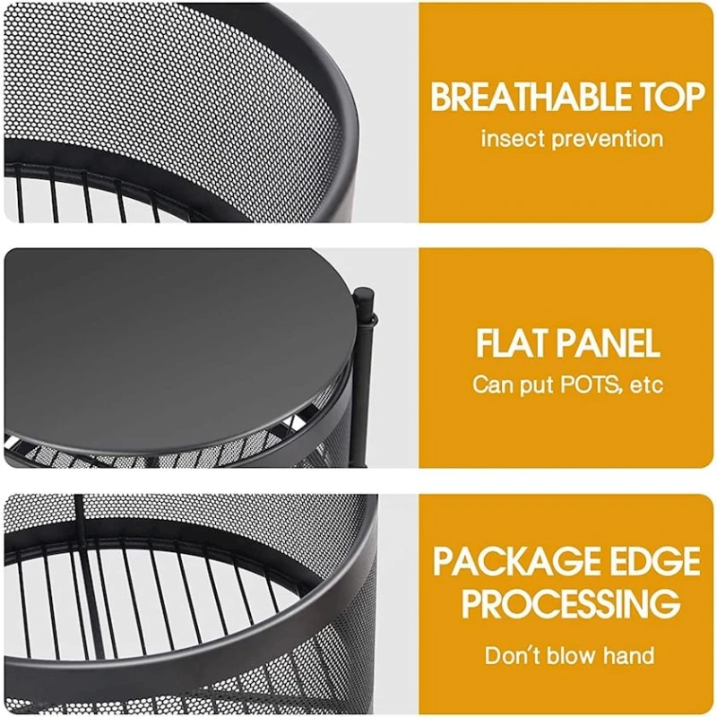 Кухонная тележка Home Cube, металл, черная, 30х30х60 см Кухонная тележка Home Cube, металл, черная, 30х30х60 см