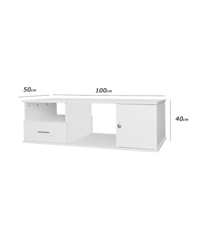 Ofis tumbası Ev Plus Fan 12115625, LDSP, ağ, 40х50х100 sm