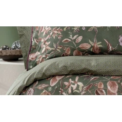 Комплект постельного белья Yataş Olender пододеяльник 200x220, простыня 240x260, наволочки 50x70, двуспальный, зеленый