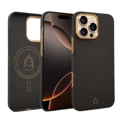 Çexol A-Case Aramid Fiber Apple iPhone 16 Pro üçün Gold