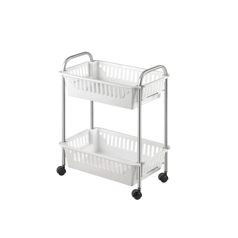 Кухонная тележка Metaltex Oslo2, 41x26x52 см, пластик/металл, белая/серебристая Кухонная тележка Metaltex Oslo2, 41x26x52 см, пластик/металл, белая/серебристая