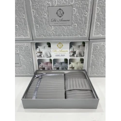 Комплект постельного белья MiraNova FS-601, простыня 250х250 см, пододеяльник 200х220 см, наволочки 50х70 см, двуспальный, хлопок