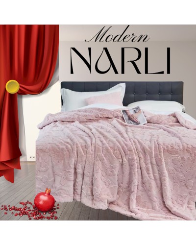 Yorğan Narlı 1143, 200x230 sm, bambuk, ikinəfərlik, çəhrayı