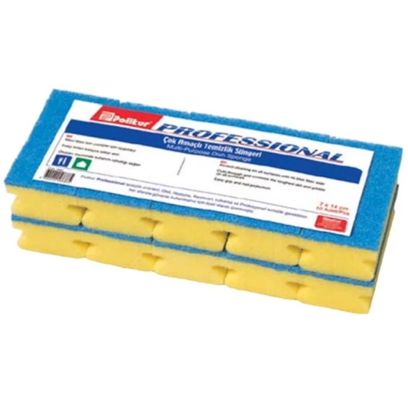 Набор губок для мытья посуды ECOBER Polikur, 10 шт, синий Набор губок для мытья посуды ECOBER Polikur, 10 шт, синий