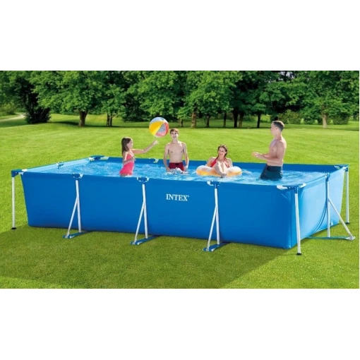 Бассейн каркасный Intex Rectangular Frame H28225588274NP, 450x220x84 см, 7127 л, синий Бассейн каркасный Intex Rectangular Frame H28225588274NP, 450x220x84 см, 7127 л, синий