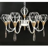 Люстра подвесная Şəms Aydınlatma 85020-6, 6x16W, белая/золотистая, размер 70x60 - 8129-6 WT