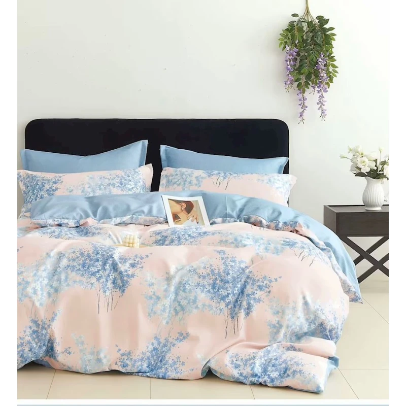 Комплект постельного белья Zarina Home SHA-00003248, евро, разноцветный, ранфорс, пододеяльник 200x230 см, простыня 250x250 см, наволочки 50х70 см/2 шт