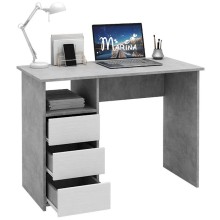 Kompüter masası Marina 3563_M25Stol3PlokiOtkritiyBetmix, LDSP, 75x52x104 sm, boz/ağ