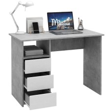 Kompüter masası Marina 3563_M25Stol3PlokiOtkritiyBetmix, LDSP, 75x52x104 sm, boz/ağ