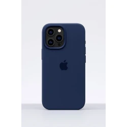 Çexol Apple iPhone 16 Pro Max üçün Silicone Midnight Blue