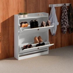 Тумба для обуви Art Mebel 88, ламинат, белая, 60х60х30 см