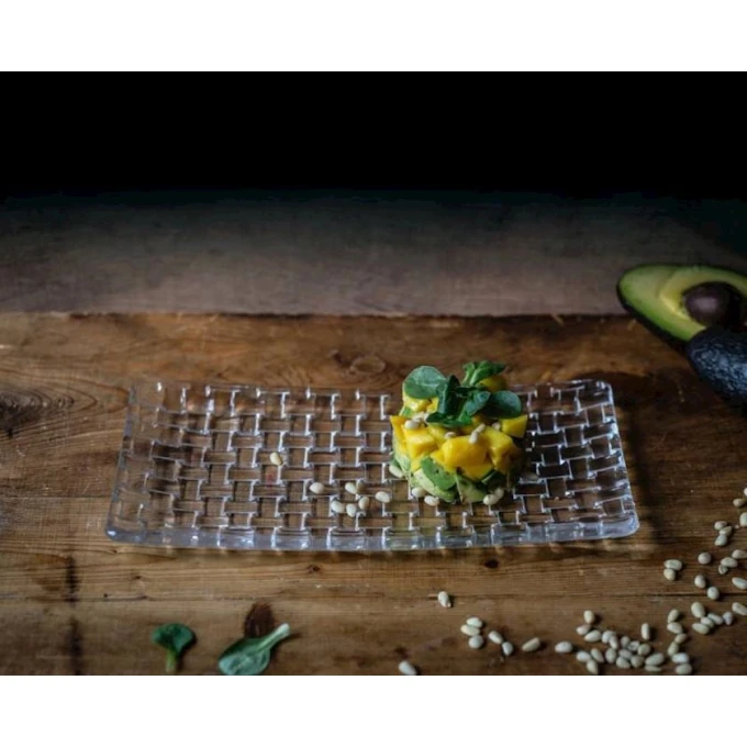 Тарелка Nachtmann Bossa Nova , 28x14 см, хрусталь, прозрачная