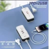 Şəbəkəli filtr 2xUSB2XPD 50W, 4 port, hədiyyə + 2 USB kabel