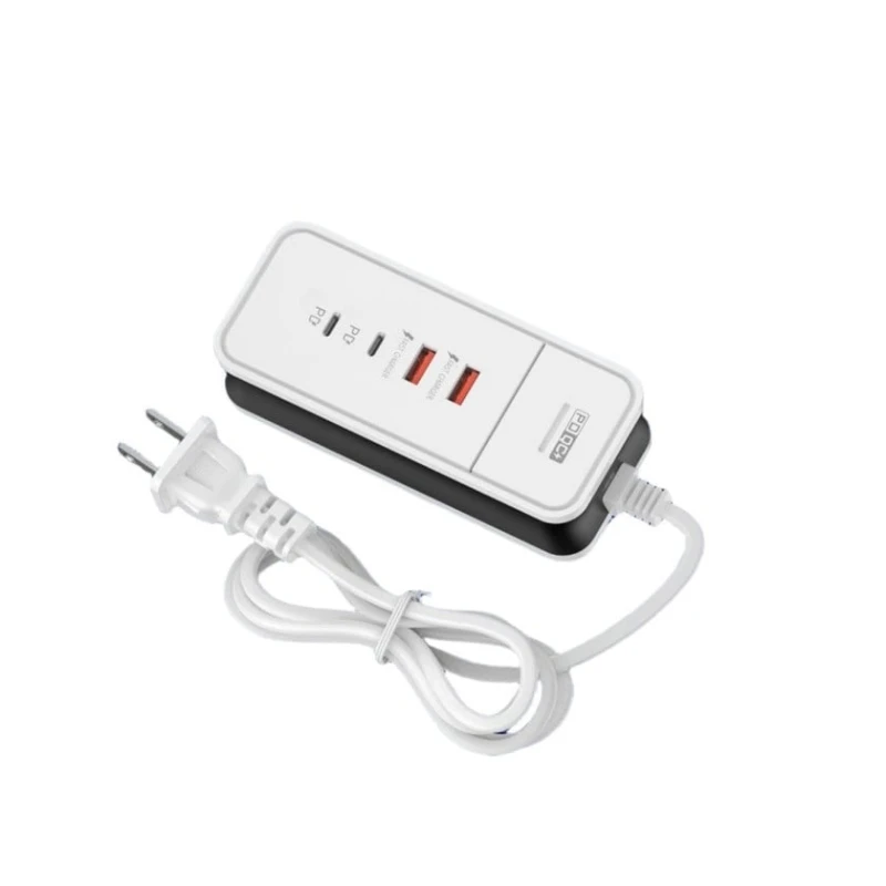 Şəbəkəli filtr 2xUSB2XPD 50W, 4 port, hədiyyə + 2 USB kabel