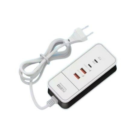 Şəbəkəli filtr 2xUSB2XPD 50W, 4 port, hədiyyə + 2 USB kabel