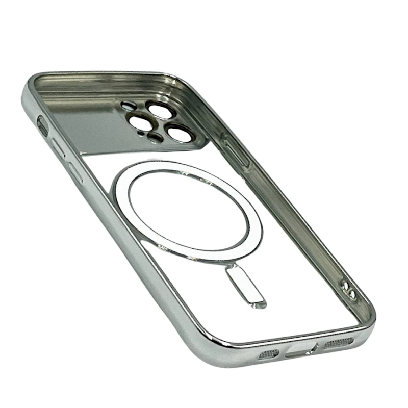 Чехол Auto Focus Magsafe для Apple iPhone 12 Pro Transparent Silver