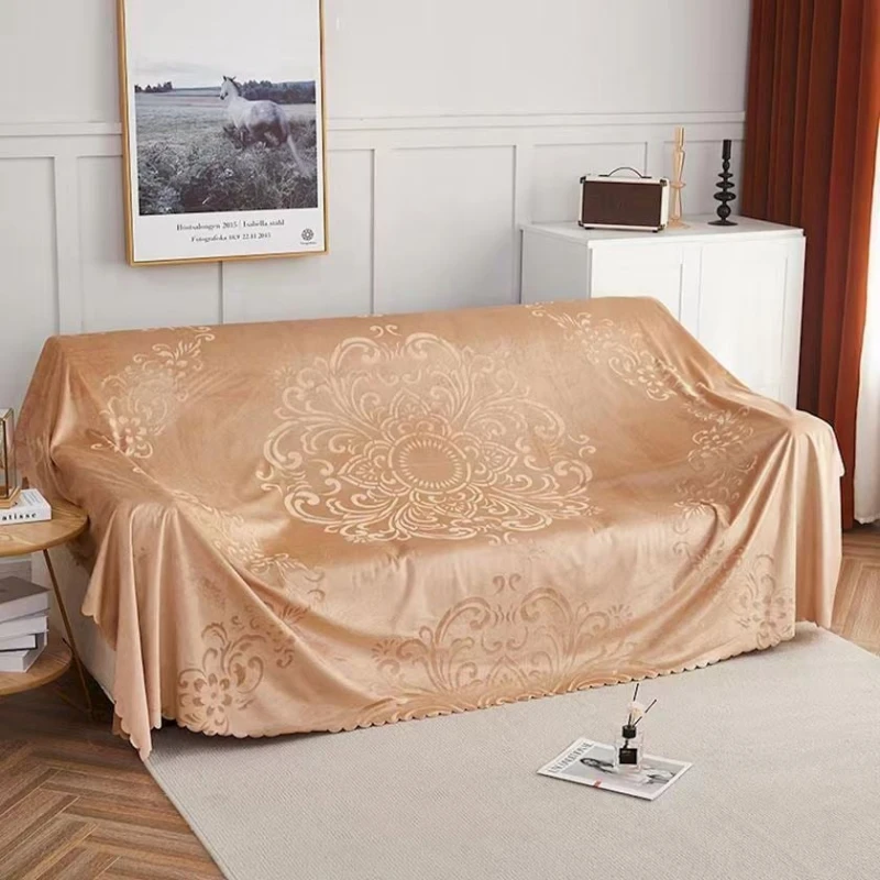 Накидка на диван ZZ-ZZ-0194, 180x220 см, бежевая