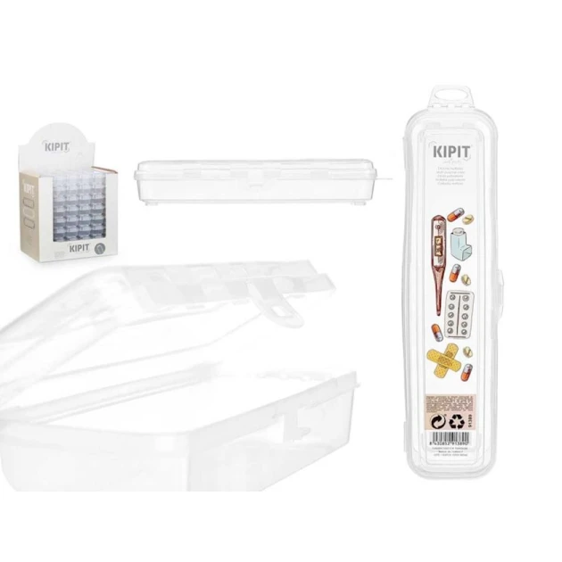 Органайзер для лекарств Arte Regal пластик, прозрачный, 4.3x6.2x25 см Органайзер для лекарств Arte Regal пластик, прозрачный, 4.3x6.2x25 см