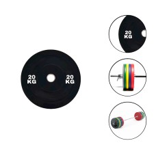 Disk Ironflex 1573/1 20 kq, dəmir/PVC, dəliyin diametri 50 mm, qara