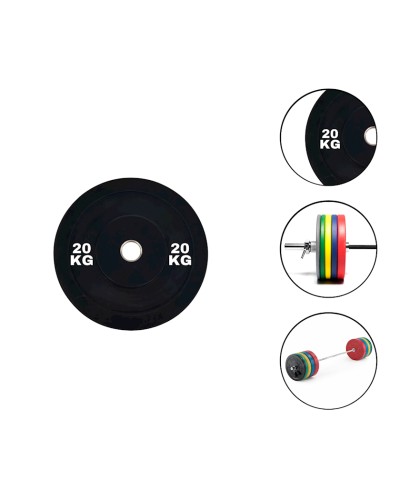 Disk Ironflex 1573/1 20 kq, dəmir/PVC, dəliyin diametri 50 mm, qara